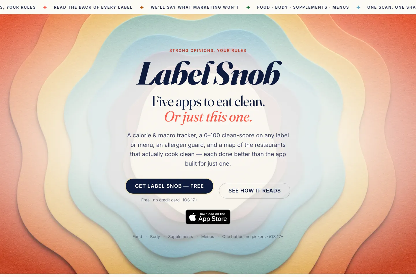 The Label Snob website